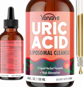 Liposomal Uric Acid Drops, Tart Cherry Supplement with Celery Seed & Boswellia Extract – Muscle, Detox, Joint and Kidney, Uric Acid Cleanse Liquid Supplement– 4 FL OZ (1 Bottle)