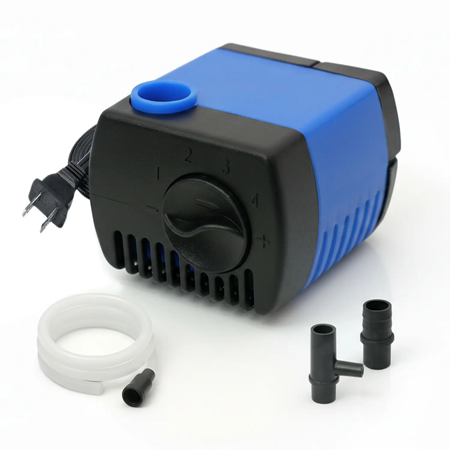 Aqua Dream Mini Submersible Water Pump, 66 GPH 2.5W Quiet Adjustable Flow Pump for Fish Tanks, Aquariums & DIY Fountains, Power Supply Included