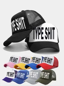 Letter Print Mesh Trucker Cap, Casual Outdoor Sports Hat for Men & Women, Adjustable Sun Protection Cap for Daily Wear