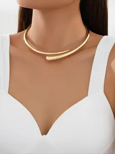 Elegant Short Necklace, Punk Style Single Layer Pendant, Perfect for Daily Wear, Parties, Travel, Women's Jewelry