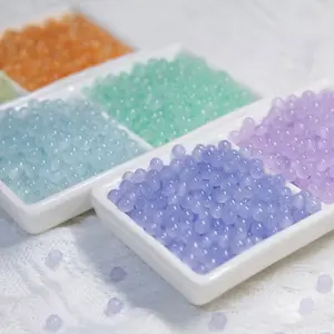 Honeydrop Clear Glass Beads for Bracelets – Crystal Transparent DIY Jewelry Making Beads, Gift for Girls