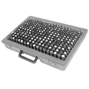Precise 55-Piece Metric Steel Pin Gage Set, 0.20-1.28mm, Plastic-Constructed, Class ZZ, 0.005mm+0.000mm Accuracy, Fully Hardened to 60-62 RC (Tools & Hardware Measuring Instrument)