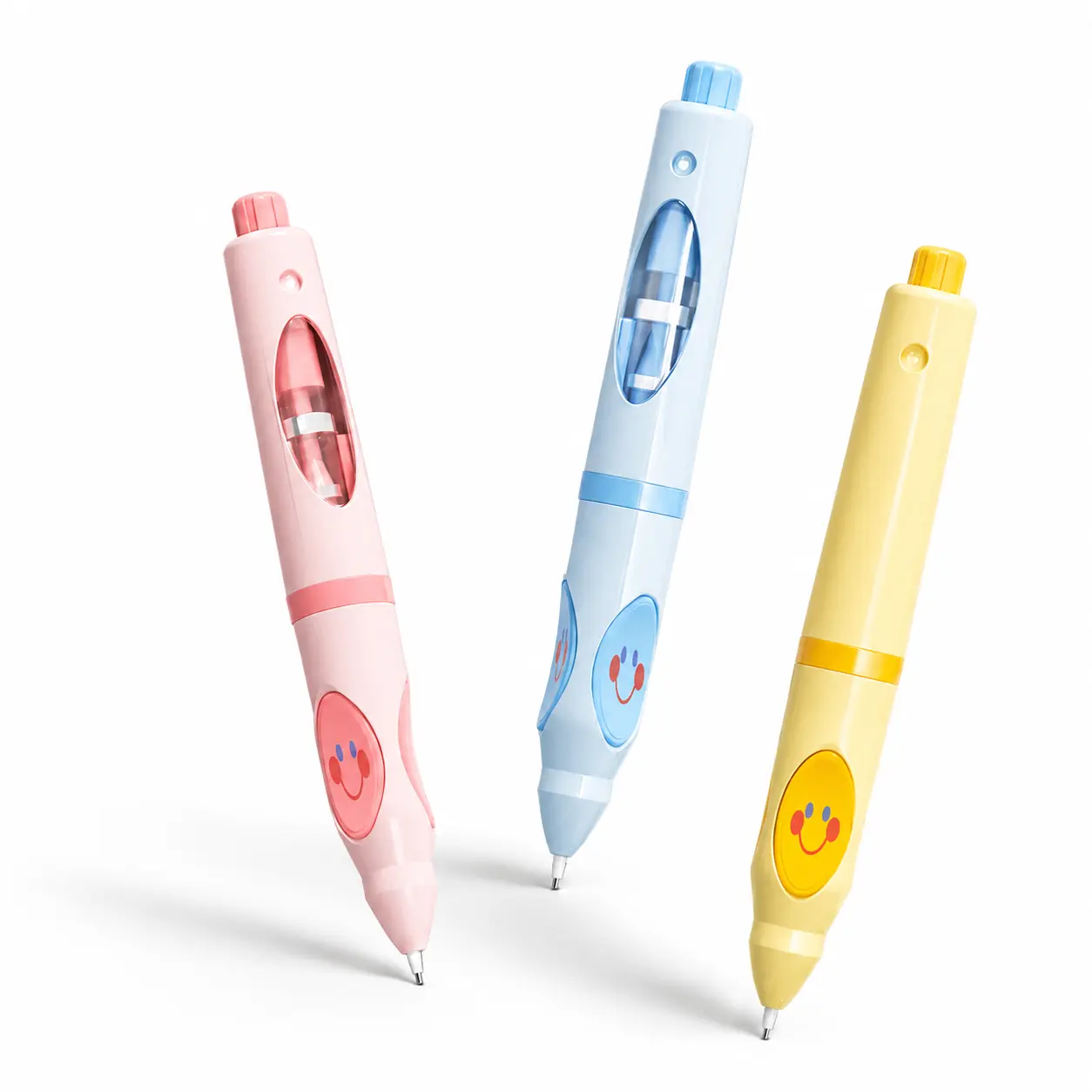 Children's Refillable Correction Pen - Back-to-School Office Stationery, Ergonomic Grip for Writing Posture Correction, Includes 12 Refills