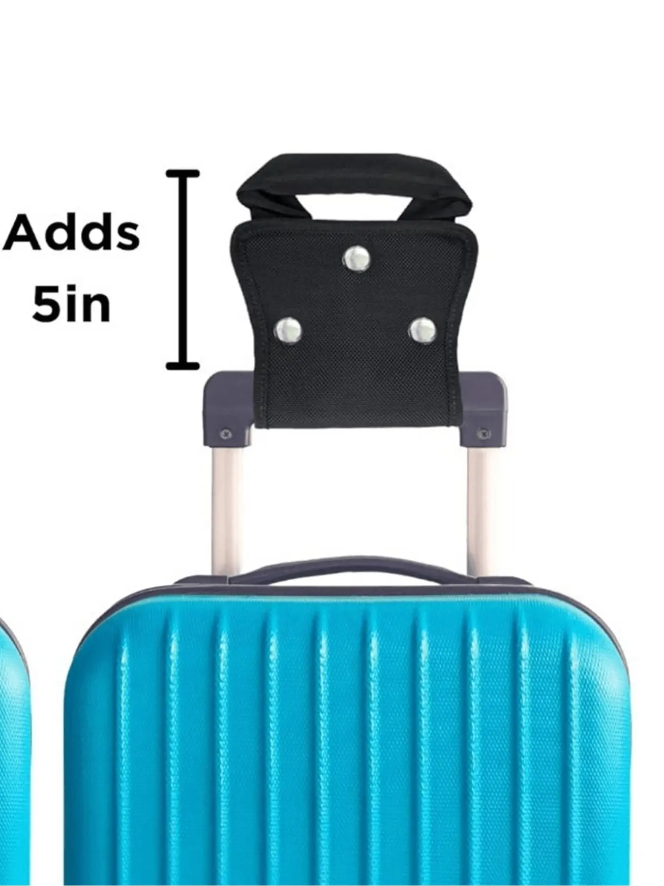 1 detachable luggage handle extender, a nylon luggage handle wrap with a quick-release buckle, provides a comfortable grip extension strap for taller travelers, suitable for suitcases and carry-on bags