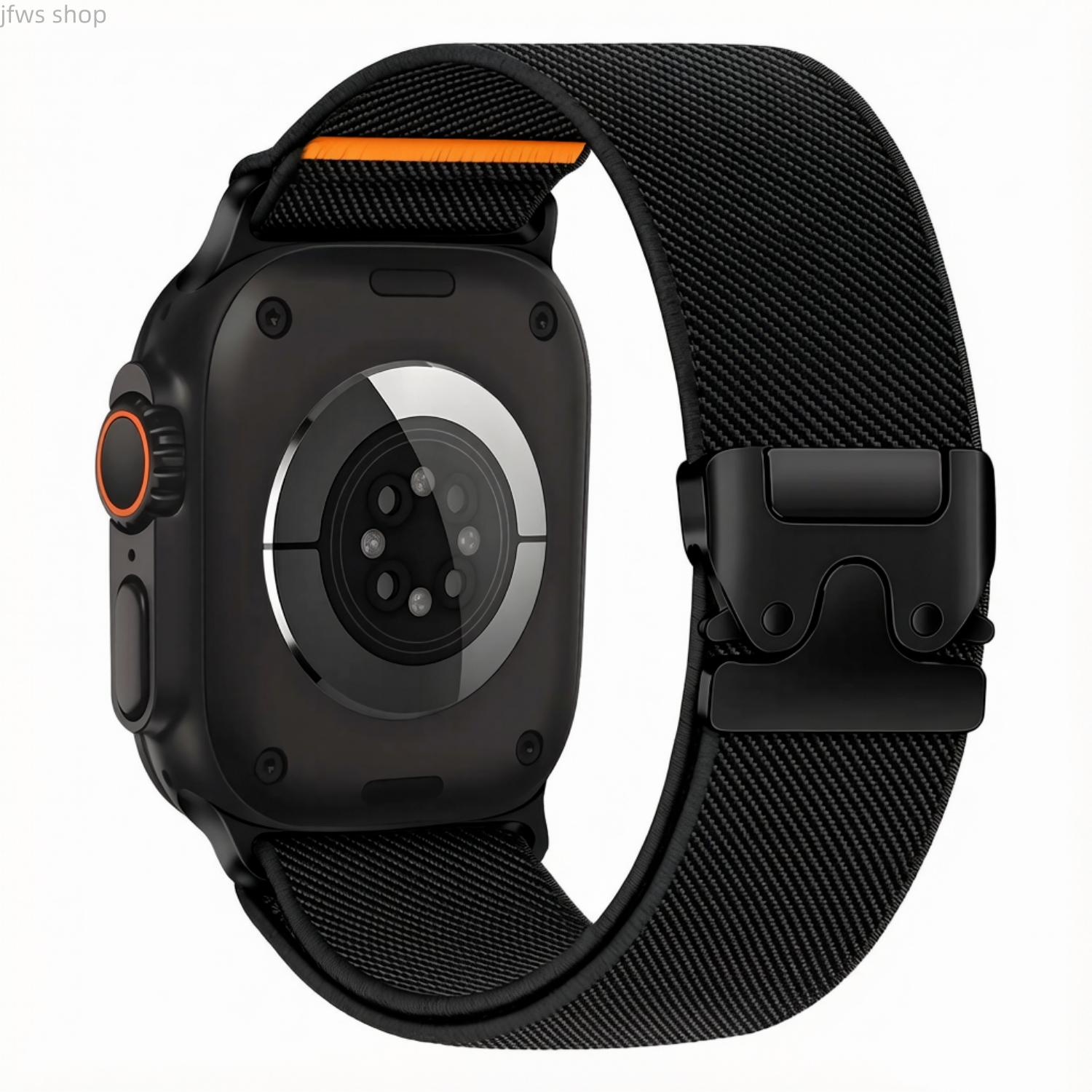 iWatch Band Parachute Buckle Nylon Stretchy Nylon Loop Strap Compatible With Ultra 3 Ultra 2 Ultra 49mm Series 11 10 9 8 7 6 SE 38mm 40mm 41mm 42mm 44mm 45mm 46mm Adjustable Comfortable Durable Lightweight Smartwatch Strap Daily