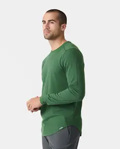 Aviation Tee Curved Hem Long Sleeve Sierra, Medium