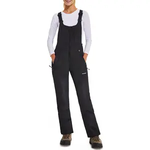 Women's Snow Bibs Ski Waterproof Windproof Insulated Overalls Ripstop Snowboard Pants Winter