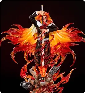 Flame Warrior Anime Figure Model - Dynamic Ornament, Stylish Collectible Statue, and Scene Decoration