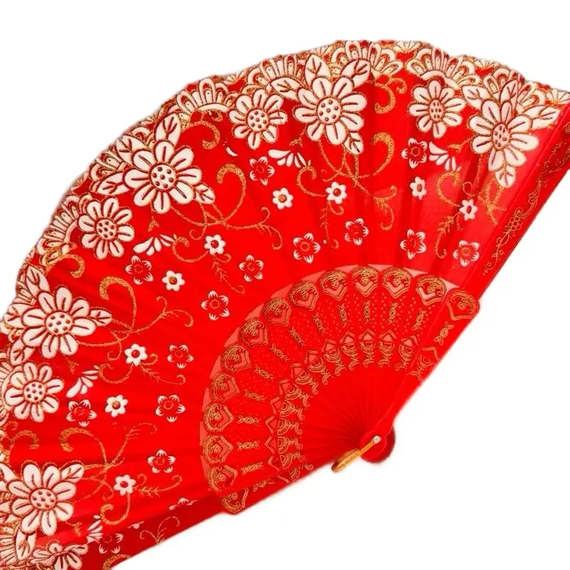 12pcs Hand Fans Recuerdos Para Quinceañera y Boda Cumpleaños Aniversario Abanicos de Mano Handfans Wedding Sweet 16 Party Favors Floral Design Gift Decor Decorative, One-Sided