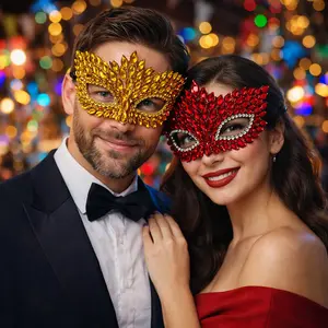 Acrylic Diamond Party Masks for Women and Men Costume Party, Carnival, and Holiday Props – DIY Premium Thickened Masks