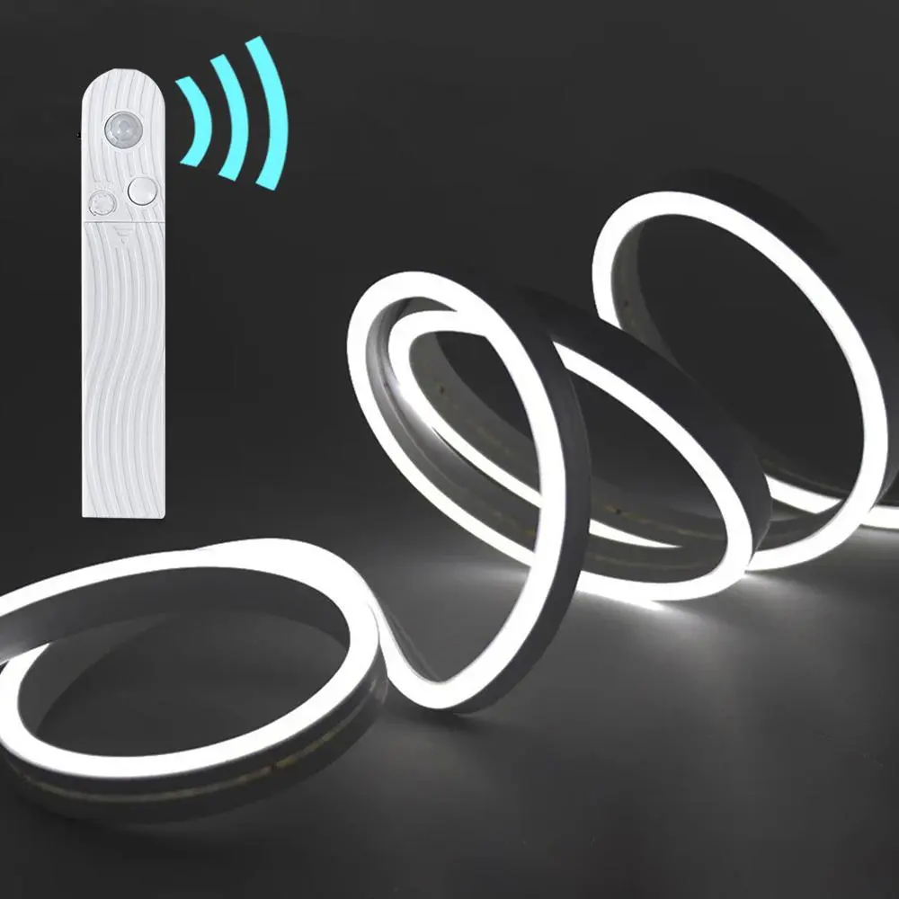 LED Neon Light Strip, Battery Powered LED Neon Light Strip with Smart Sensor Switch, Light Sensing Led, Interior Led Lights, Suitable for Indoor Cabinets and Other Lighting Decorations, Led Lights Strips, Decorative Led Light, Battery Operated Led