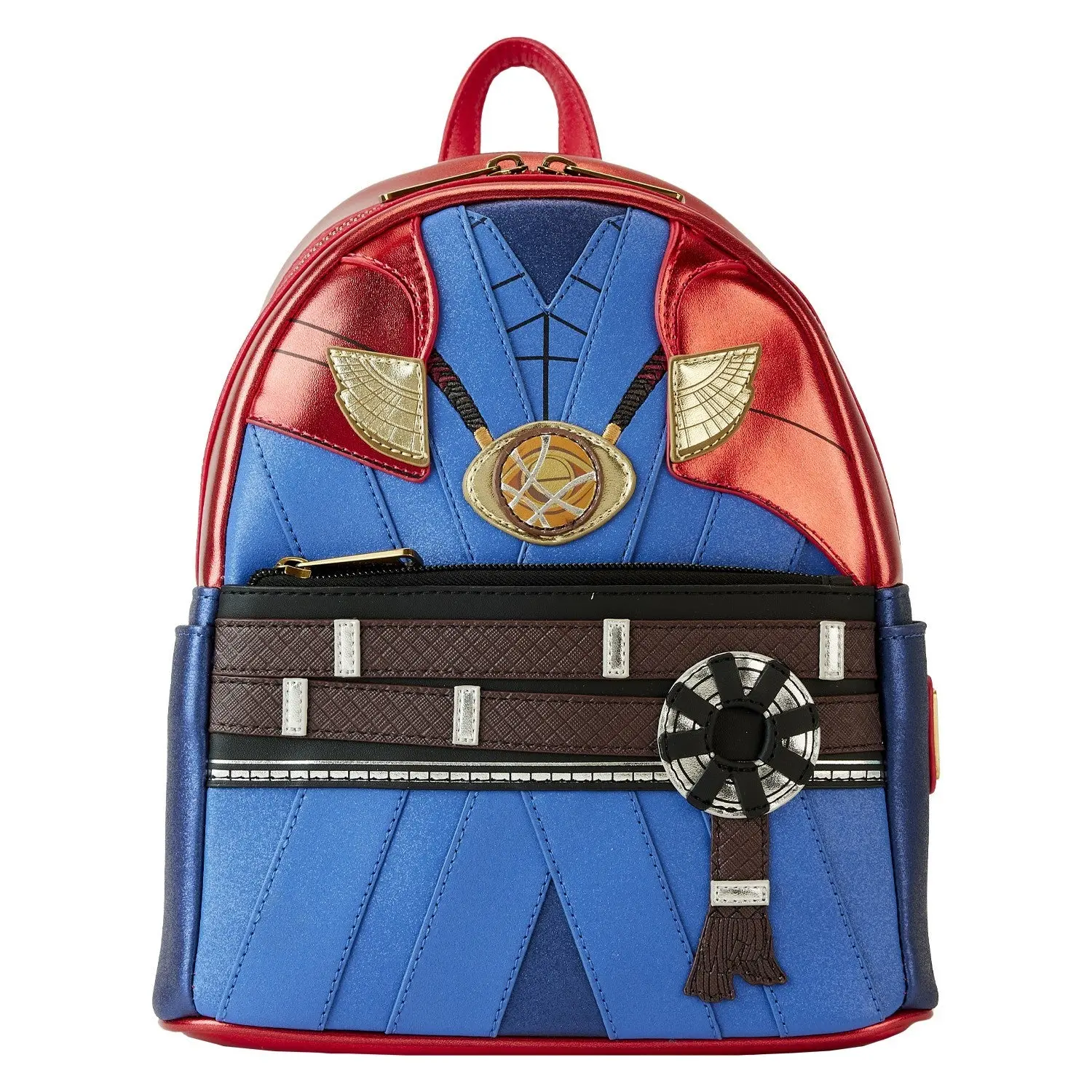 Metallic Doctor Strange Role Play Mini Backpack, 1 Size, Functional Pockets, Stylish Luggage & Functional Bag Accessory, One Size