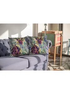 HomeRoots 412382 18 in. Terracotta Hibiscus Indoor & Outdoor Throw Pillow, Orange & Yellow