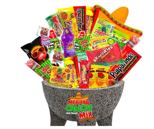 Candy Mexican Candy Mix Assortment Snack (42 Count) Dulces Mexicanos Variety Of Best Sellers Spicy, Sweet, and Sour Bulk candies, Includes Luca, Pelon, Pulparindo, Rellerindo, Bonbon Assorted bean boozled lollipop plays music skittle lollipop plays music