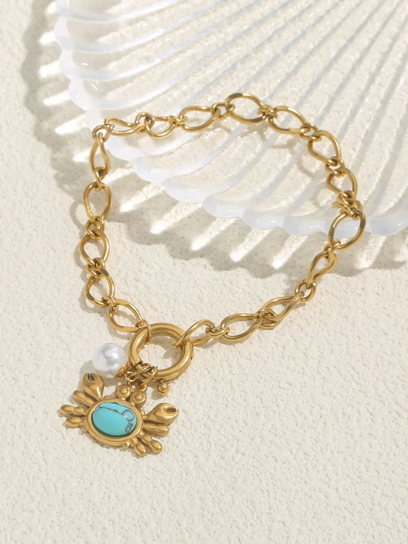 Elegant Crab Pearl Bracelet for Women, Summer Luxury Design, Unique Small-Batch Jewelry, High-End Feel, Perfect Gift Idea