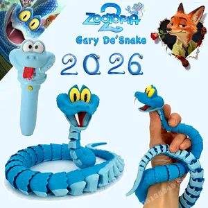 Gary 3D-Printed Prop - Articulated Simulation Toy Snake-Shaped Serum Test Tube Pen Model Toy Cosplay Movie Prop Gift