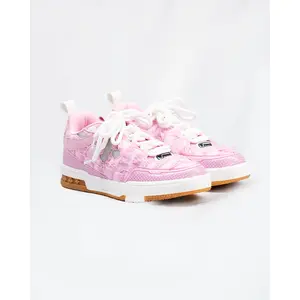 K FLIP CROSS SNEAKERS (PINK DENIM)