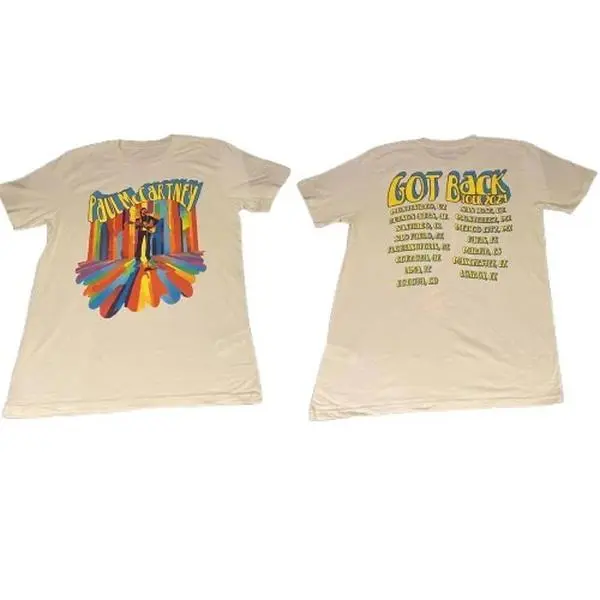 European Uk 2024 Tour Beatles T-Shirt By Mccartney Shirt With Back Cotton Fit