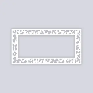 Bows Rectangle Rim Clay Stencil