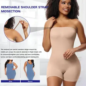 Cross-border shapewear onesie women's body shapewear tube top corset Shapewear onesie customization