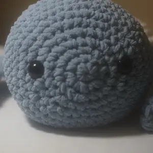 Medium blue and white Crochet seaturtle
