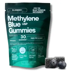 Methylene blue gummies 10mg 30 count gummies |USP Grade - Proud American Company Healthcare Supplement Vitamin Fitnesss |  99.9% Pure Methylene Blue Supplement, Supports Cognitive Function, Mental Focus & Cellular Energy