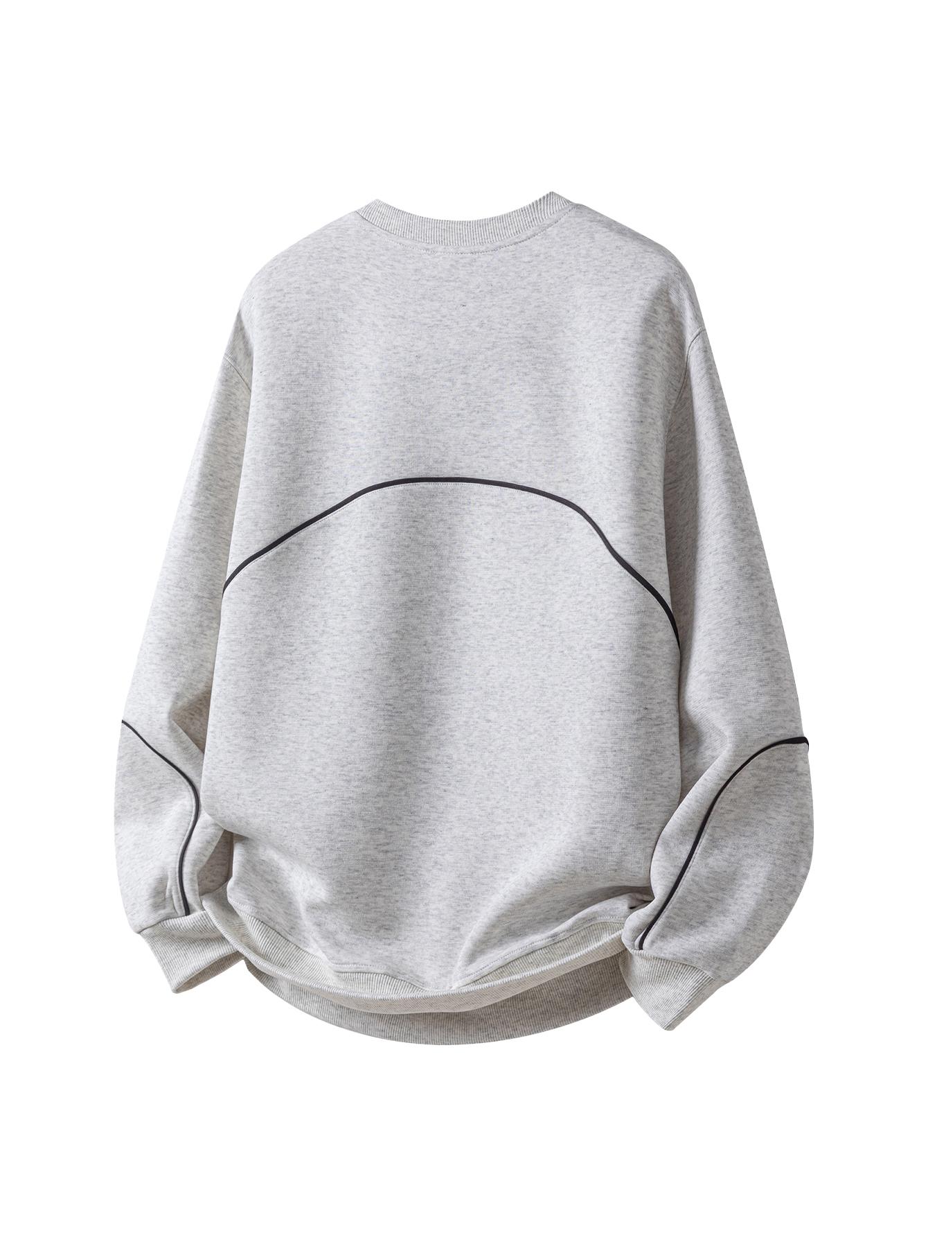 CCCMAI Men's Regular Fit Plain Sweatshirt Crew Neck Long Sleeve Top Street Fashion Style Loose Casual Solid Color Pullover Suitable for Spring and Fall Fashionable Menswear