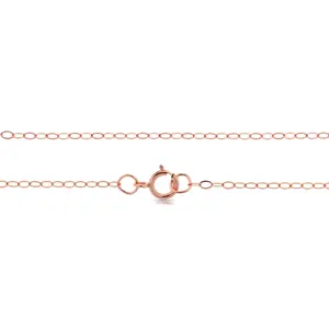 14Kt Rose Gold Filled 2.2x1.7mm 20" Flat Cable Chain with Spring Ring Clasp - 1pc