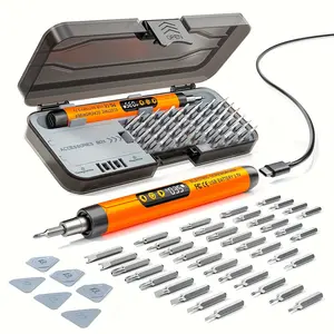 Digital Display Electric Screwdriver Set, 46-In-1 Cordless USB Rechargeable Screwdriver with 38 Magnetic Precision Drill Bits, Phone Laptop Camera Repair Tool Kit gift