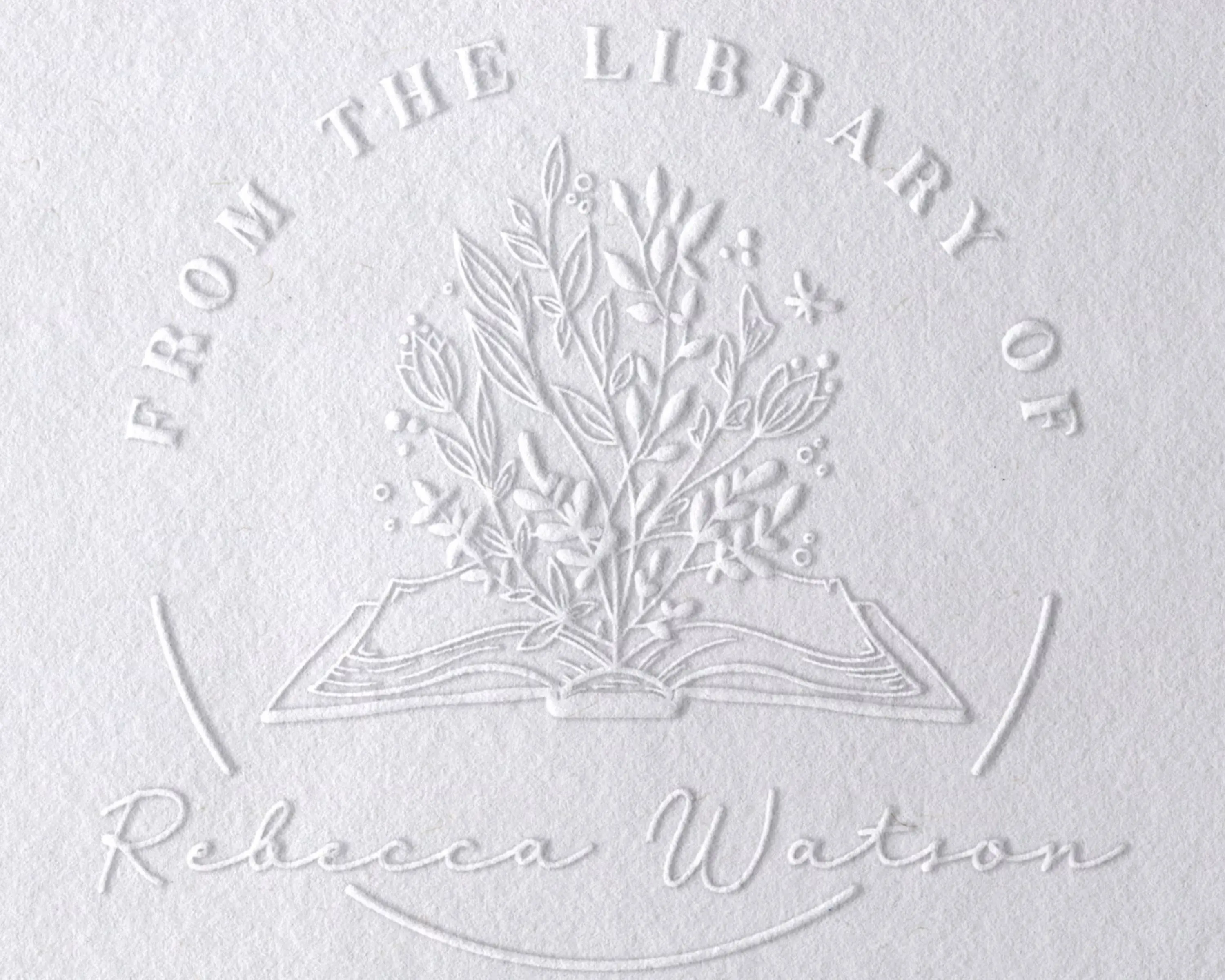 From the Library of Book Embosser Custom Personalized From the Library of Book Belongs to Ex Libris Book Lover Gift
