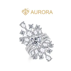 【#94 Nirvana】Moissanite ring with 925 Sterling Silver Synthetic Moissanite