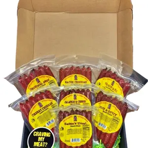 Uncle Henry's Gourmet Meats Gift Box - 7 Flavor Sampler, Cheese & Heat Box, or Wild Game Collection