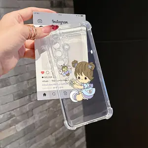 Phone case: Cartoon precious moments phone case, suitable for Samsung Galaxy A37 A57 A56 A26 A36 A17 A07 A55 A35 A06 A05 A14 A24 A34 A54 A16 A05S A25 A15 A23 A33 A53 A73 A04E A04 A02 A22 A32 A52 A12 4G 5G shockproof transparent soft back case
