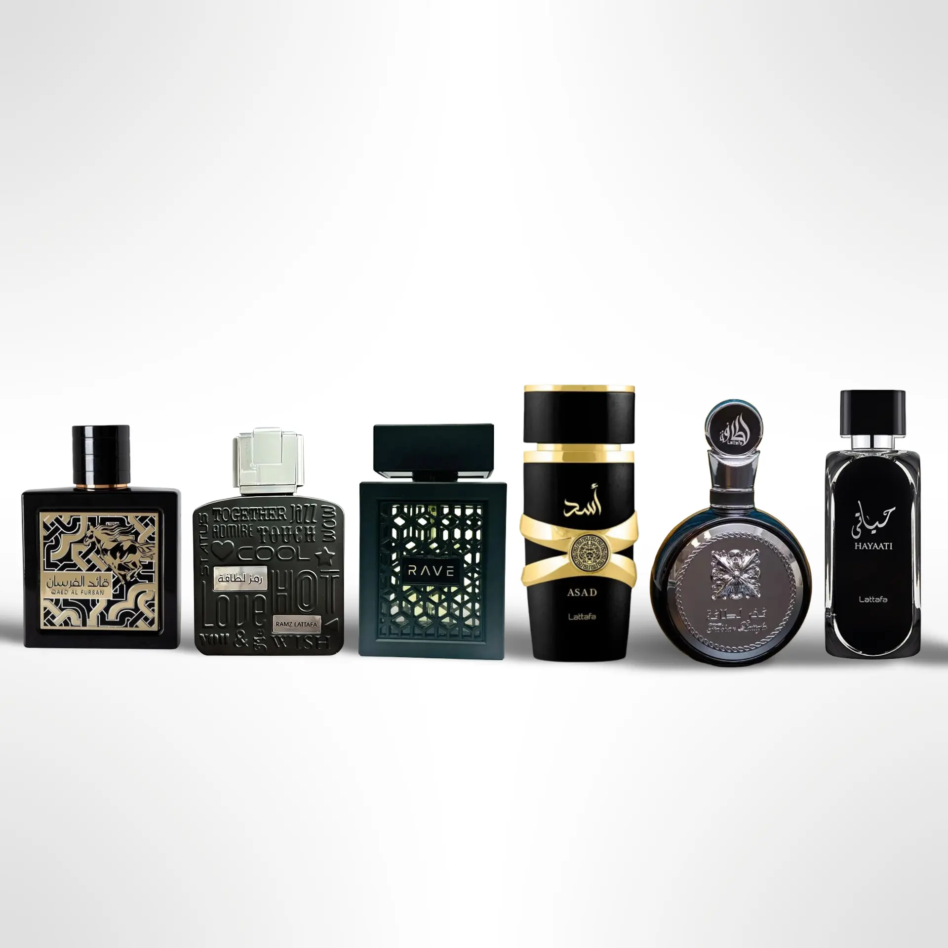 Lattafa Fragrance Collection EDP Liquid Colognes - RAVE NOW, HAYAATI, Fakhar, Asad, QAED AL FURSAN, RAMZ SILVER (3.4oz/100ml) - Luxurious Floral Woody Multi-Scent Men's Fragrance - Single Item or Gifting Set Option