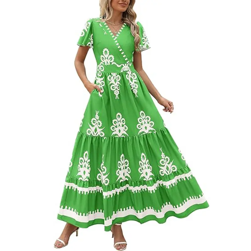 Womens Summer Casual V Neck Boho Maxi Dress Flowy Aline Bell Sleeve Tiered Floral Dresses With Pocket # Douyin Recommends For You # Douyin Made Me Buy It # Food Videos # Home Supplies # Trending Videos # Obsessed. # Economy # Black Friday # Must-Have For