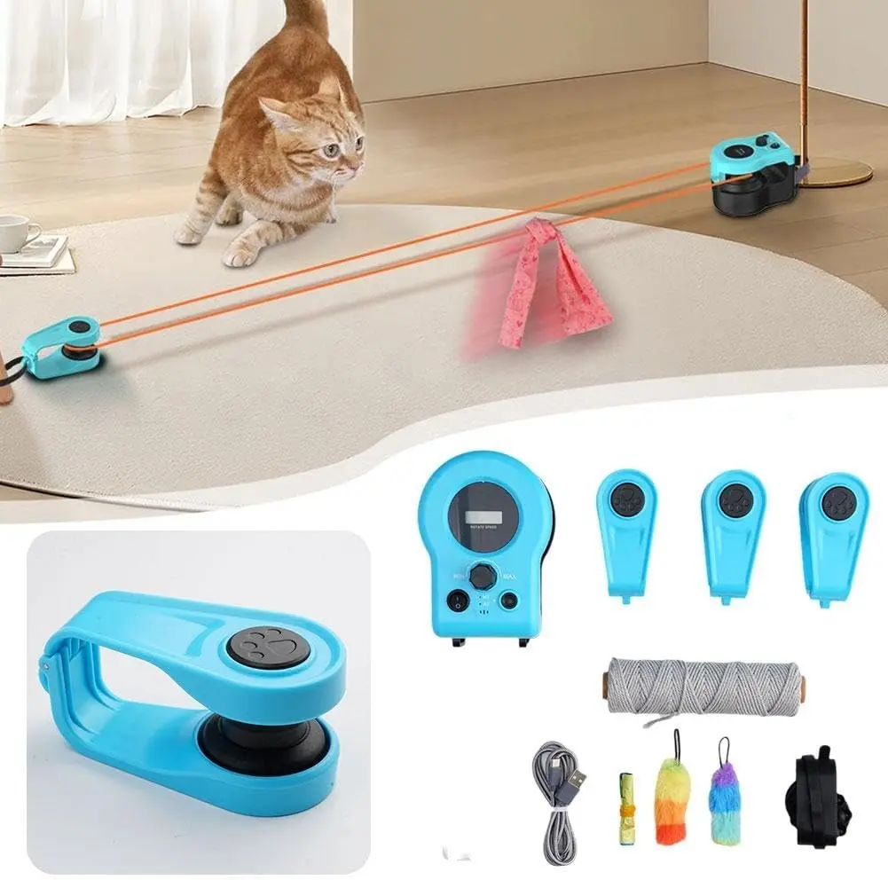 Smart Indoor Cat Interactive Toy –  Auto & Remote Modes mouse sound | USB-C reliable & chewable and scratchable| suitable for everyday play Anti-Slip Design for All Floors Dual Control Options Reduces Loneliness cat stuff for indoor cool cat toys