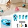 Smart Indoor Cat Interactive Toy - Auto & Remote Dual Control, Automatic Mode, Mouse Sound, USB-C Charging, Chew-Safe ABS Body, Chewable & Scratchable, Anti-Slip for All Floors, Reduces Loneliness, Boredom-Free, Animal Print Adjustable Accessory
