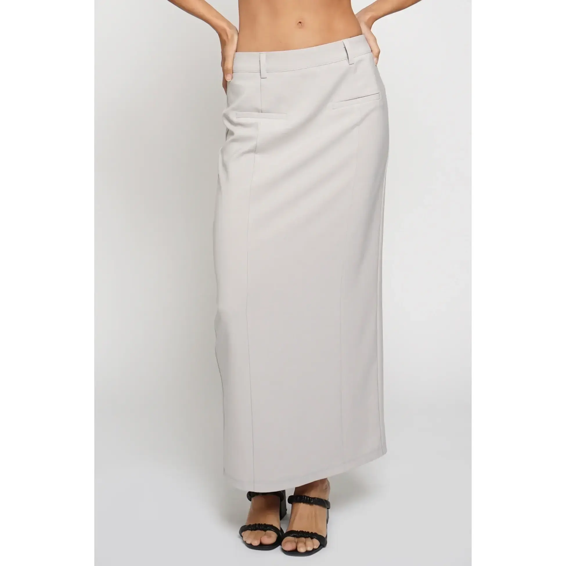 Women's Back Slit Suit Maxi Skirt - GSS1116A