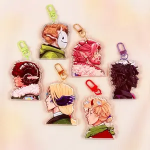 Acrylic DSMP Headshot Keychains Double sided | Tommy Tubbo Ranboo Technoblade Philza Dream
