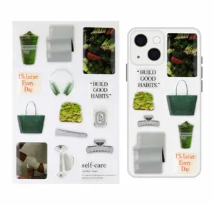 Chic & Stylish Self Care Glossy Sticker Set - 14 High-Quality Affirmation Stickers for All Your Devices, Durable Waterproof & Scratch-Resistant