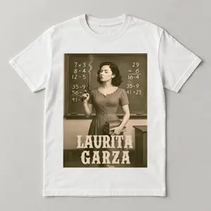La Maestra de la Escuela T-Shirt Laurita Garza - Spanish Teacher Appreciation Graphic Tee 100% Cotton Unisex All Seasons Comfortable Casual Wear