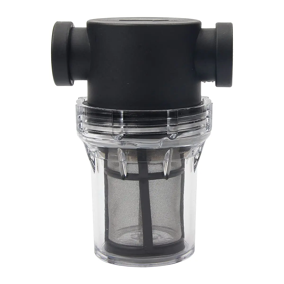 1/2 in Female NPT Twist-On Pipe Strainer, 100 Mesh Stainless Steel Filter Screen, Transparent Nylon Construction, 150 PSI MWP, Garden & Hardware Tool Accessory for Particle & Scum Removal, 100 Mesh Filter Screen