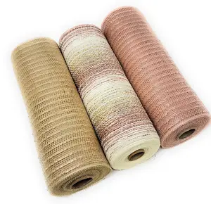 Rose Gold Ombre, Rose Gold, Champagne 10" Wide Deco Metallic Mesh Ribbon Garland Set
