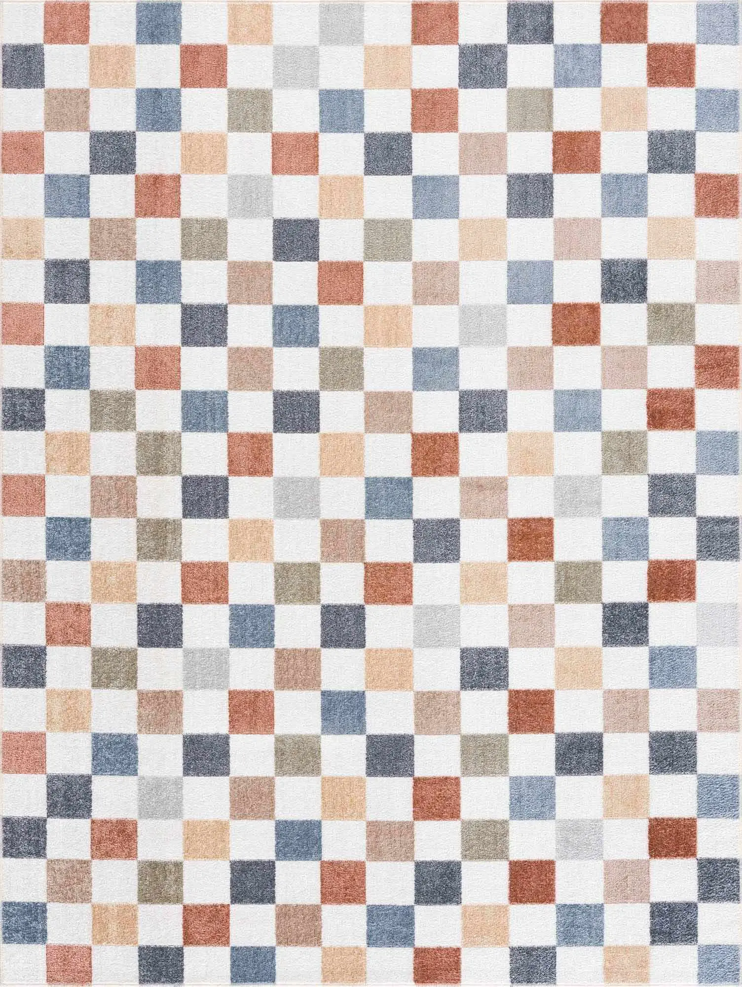 Alie Colorful Checkered Washable Rug Alie Colorful Checkered Washable Rug