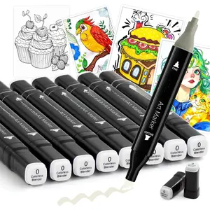 8 Pack Colorless  Markers - Dual Tips Marker Set Blender Blending Pen - Art Drawing Sketch Double Tipped for Adults  Artist Coloring Book