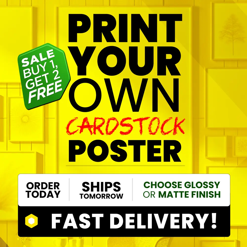 Custom Photo Poster Print - Custom Theme, High-Quality Artistic Cardstock, Multi-Size, Room Decor, Durable Long-Lasting Key Occasion Collectible Wall Display - BUY 1 GET 2 FREE Deal, Frames, Decorative