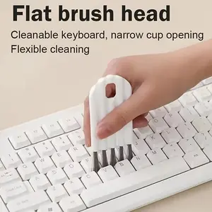 2pcs Multi-Function Computer Cleaning Kit, Soft Brush Keyboard Cleaner, Corner Dust Remover, Essential PC Maintenance Accessories
