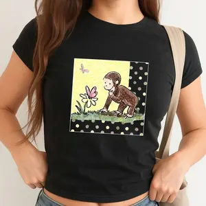 Curious George Monkey Cartoon Unisex Baby Tee
