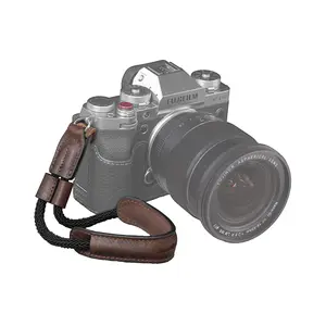 SmallRig X-T5 Half Case with Wrist Strap and Shutter Button, Retro Style Brown Leather Camera Case with Aluminum Baseplate, X-T5 Camera Case Cover for FUJIFILM X-T5-3927