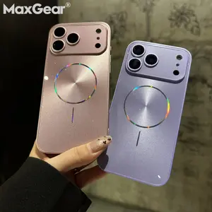Glitter Bling Wireless Charging Magnetic For Magsafe Cases For iPhone Air 17 16 15 14 Plus 13 12 11 Pro Max Shockproof PC Cover